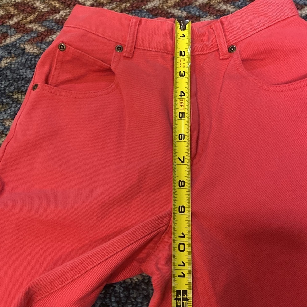 Vintage Lizwear Petite Size 2 Coral Straight Leg Jeans - Picture 15 of 16